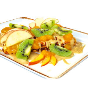 Waffle bela coko-mango